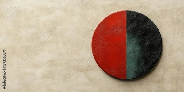 Fototapeta juneteenth postcard, abstract juneteenth postcard red, black, and green geometric shapes with a subtle textured backdrop symbolizing freedom and unity, leaving space for text