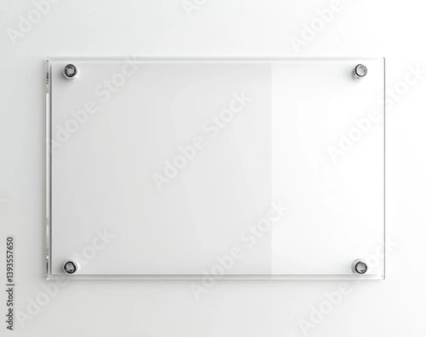 Obraz Displaying Clear Acrylic Signage on Wall Mounted with Standoffs