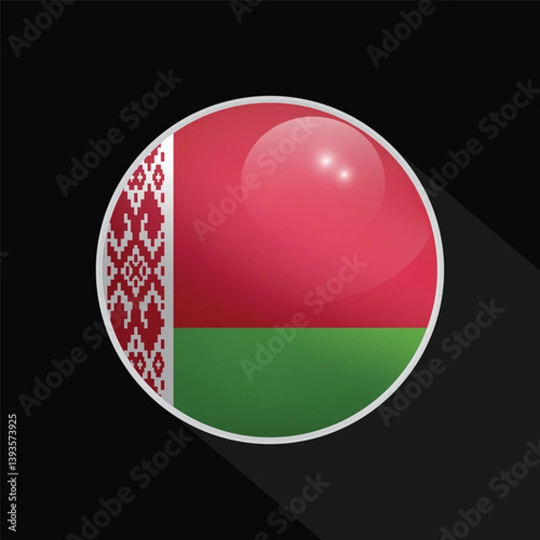 Obraz Belarus Glossy Circle Flag icon
