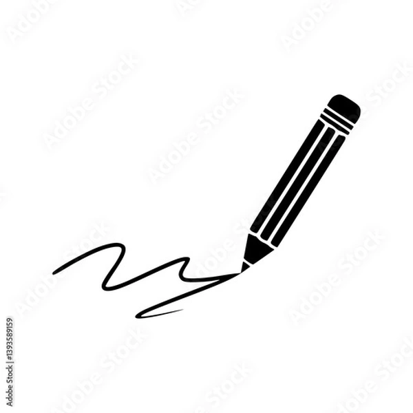 Obraz Pencil Sketch Icon - Creative Writing Illustration
