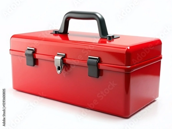 Obraz Organized Red Toolbox Silhouette A Visual Guide to Efficient Tool Storage and Workshop Organization