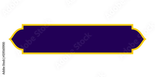 Fototapeta Elegant Purple Label with Golden Border