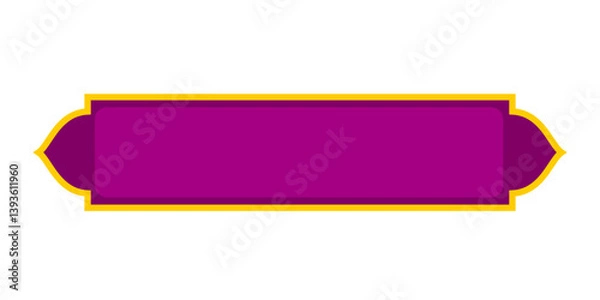 Fototapeta Elegant Pink Label with Golden Border