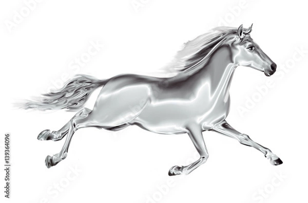 Obraz Beautiful horse running fast