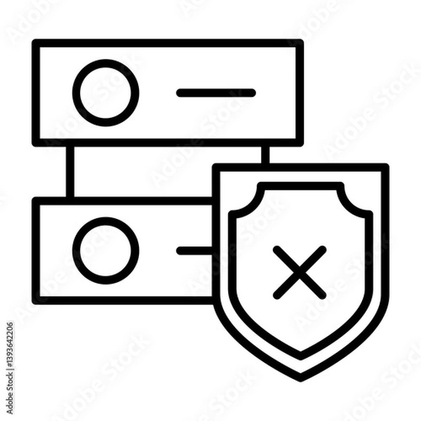 Obraz Unsecure  Vector Line Icon Design