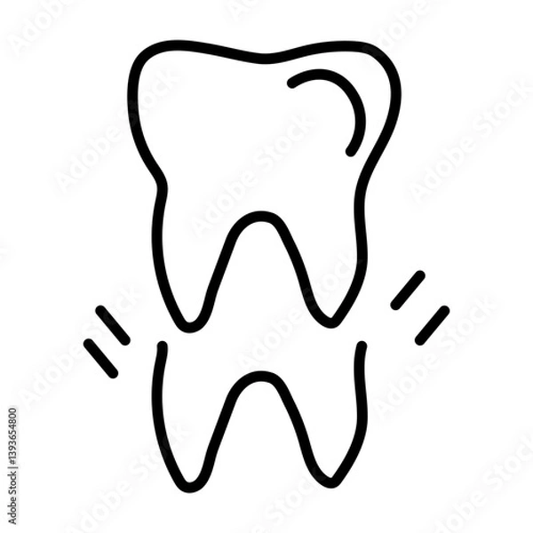 Obraz Tooth Extraction Vector Line Icon Design