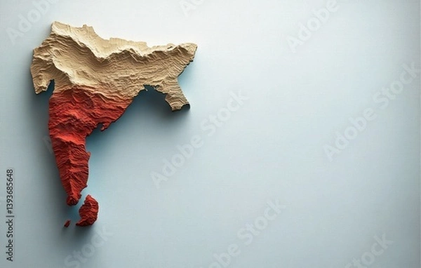 Obraz Kerala Election Results Map Digital Art Illustration Minimalist Design
