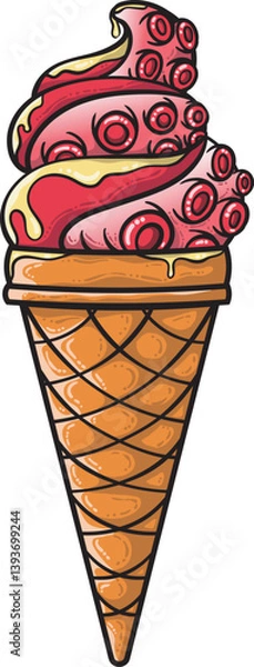 Obraz Ice Cream Octopus