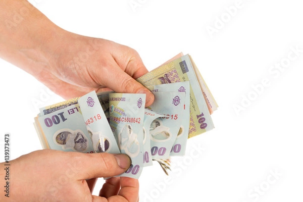 Obraz Hands counting money