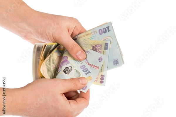 Obraz Hands counting money