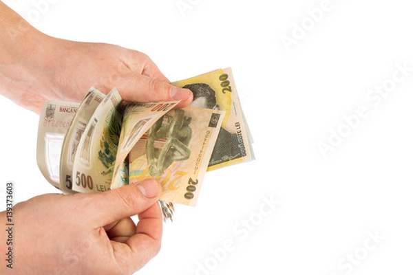 Obraz Hands counting money