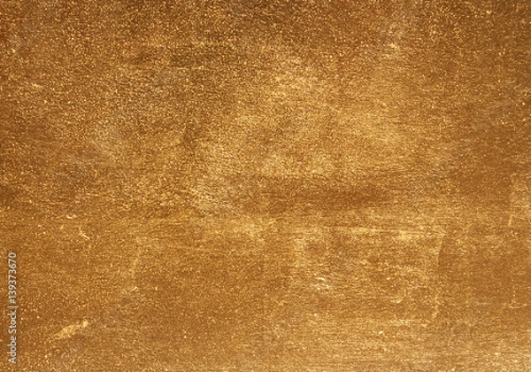 Fototapeta Shiny yellow leaf gold foil texture background