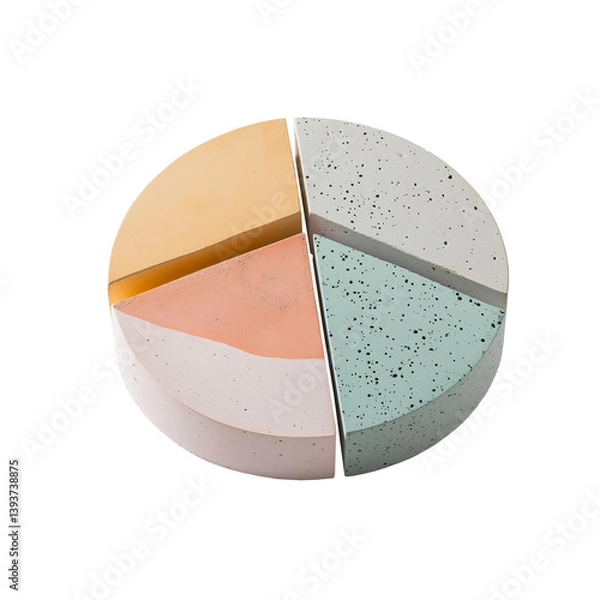 Obraz pie chart isolated on white