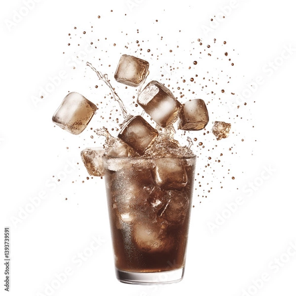 Obraz cola with ice