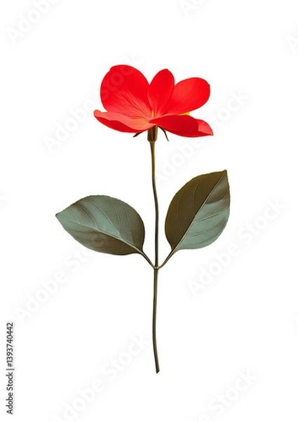 Obraz red flower isolated on white background