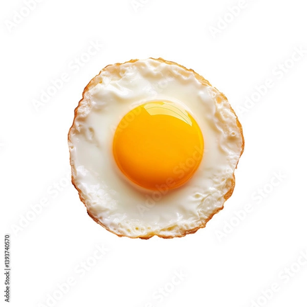 Obraz fried egg isolated on white background