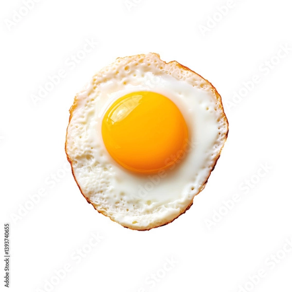 Obraz fried egg isolated on white background