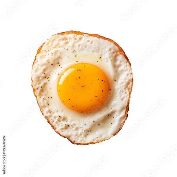 Obraz fried egg on a white background