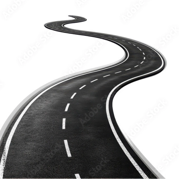 Obraz Twisty road isolated