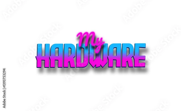 Fototapeta My Hardware | Stream Panel Overlay | Retrowave Synthwave Overlay 