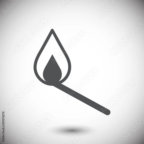 Obraz match icon, vector illustration. Flat design style