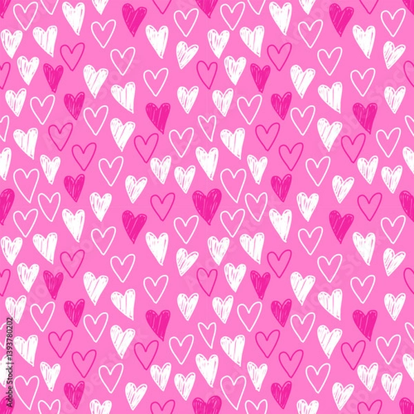 Fototapeta seamless pattern with hearts