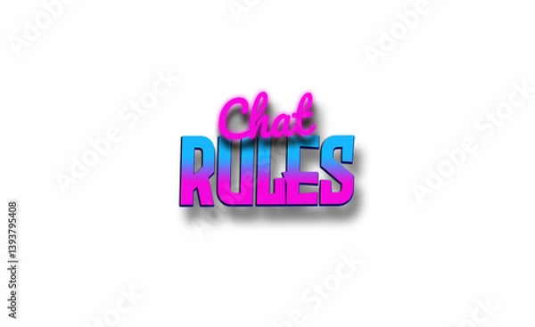 Fototapeta Chat Rules | Stream Panel Overlay | Retrowave Synthwave Overlay 