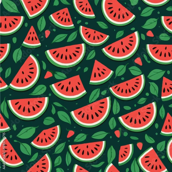 Fototapeta watermelon seamless pattern