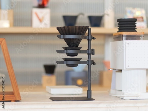Fototapeta Traditional Set of Drip coffee by manual. Slow life concept. 