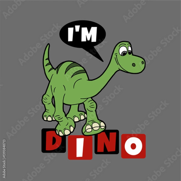 Fototapeta the illustration design cartoon of cute dinosaurs