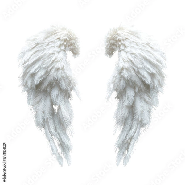 Obraz Ethereal Angel Wings Spread in Heavenly Light