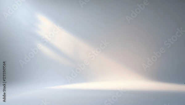 Fototapeta Abstract Light Beam Illuminating Empty Studio Background for Product Showcase