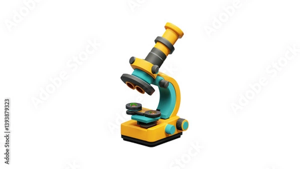 Fototapeta A stylized microscope icon perfect for education, science, and research themes.