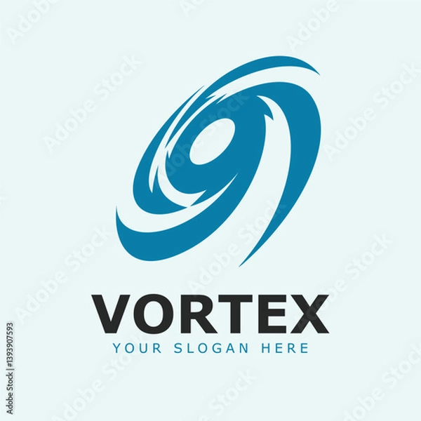 Fototapeta Vortex Swirl Logo Abstract Circular Motion Icon for Tech or Energy Brands Vector