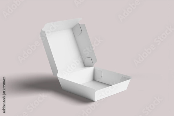 Obraz Burger packaging box mockup blank 