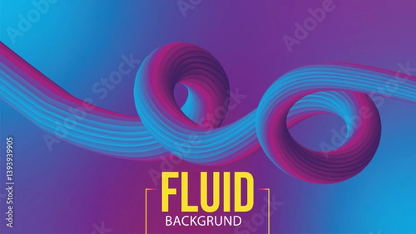 Obraz Abstract background with 3d fluid shapes.