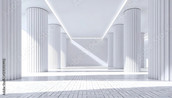 Obraz modern interior empty dark room