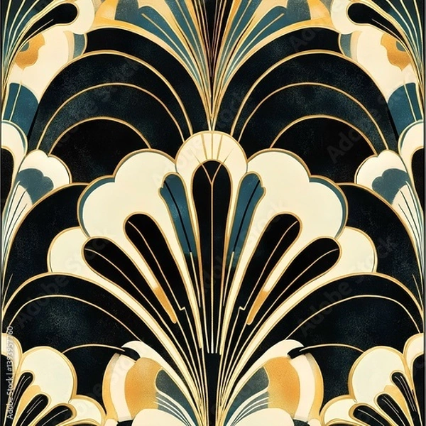Obraz A sophisticated Art Deco fabric pattern
