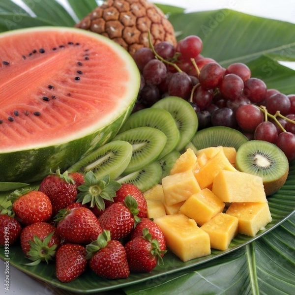 Obraz fruits and vegetables salad