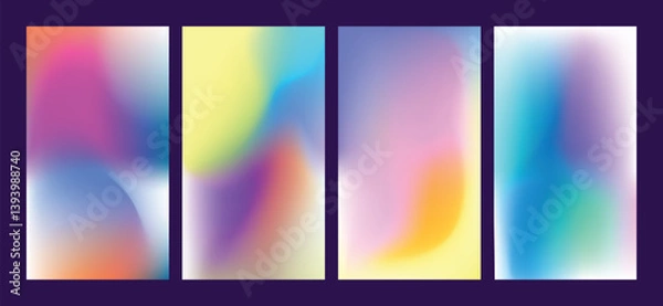 Fototapeta Gradient effect background with gradient wallpaper bundle