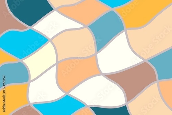 Fototapeta Abstract background with colorful waves