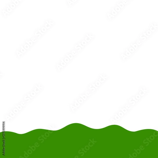 Obraz Flat style green bottom border