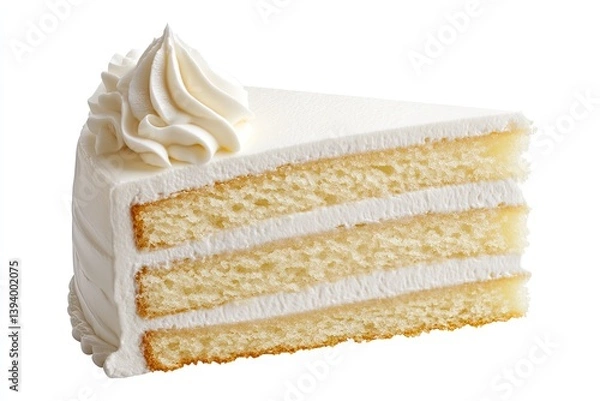 Fototapeta A realistic photo of Sugee Cake, hyper-realistic, isolated on white