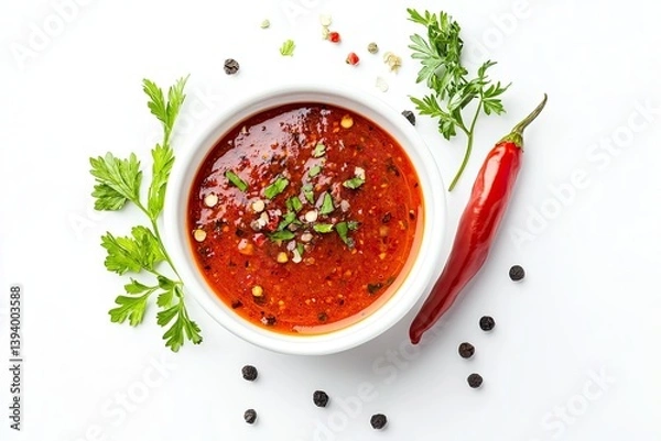 Obraz Hot sauce isolated on white background