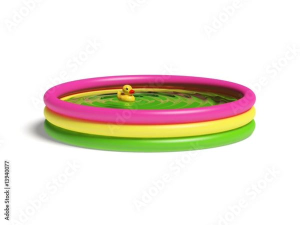 Obraz Inflatable pool with duck