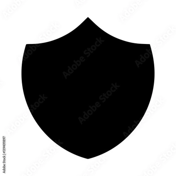 Obraz black shield on white background