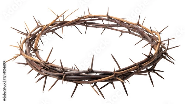 Fototapeta Crown of Thorns – Symbolic Religious Icon and Suffering Representation.

