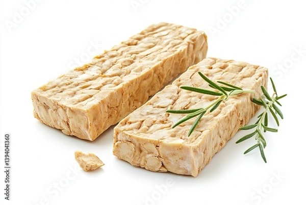 Obraz Tempeh isolated on white background