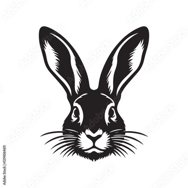 Obraz Jack rabbit Silhouette - Minimalist Jack rabbit Design - Jack rabbit vector - Illustration of Jack Rabbit.