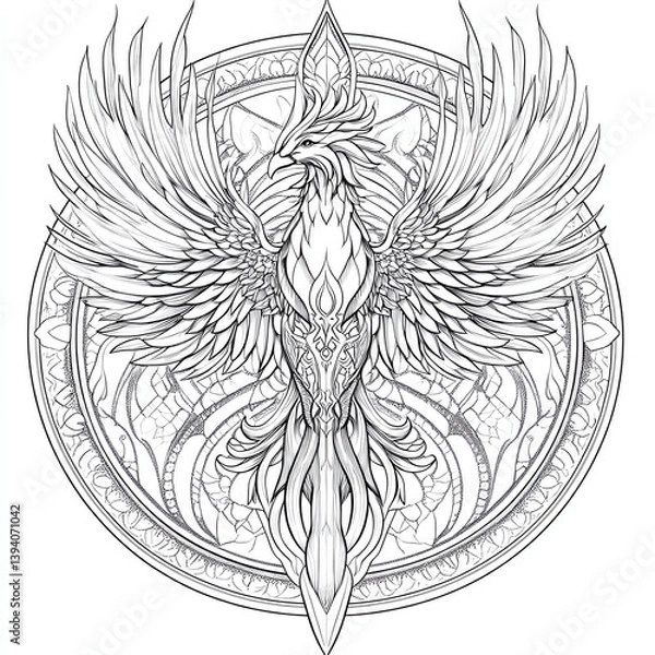 Fototapeta tattoo phoenix